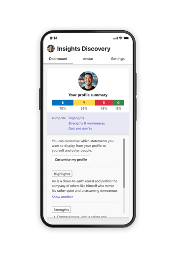Mobile light - personal dashboard_enGB